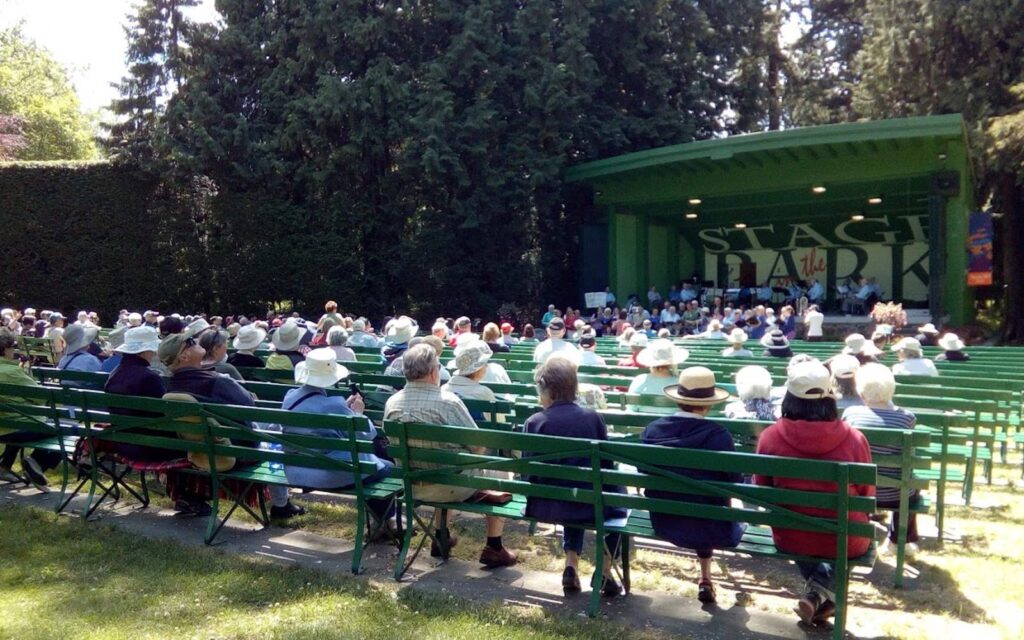 A show at the Cameron Bandshell in Beacon Hill Park.
