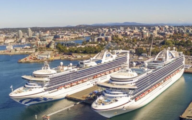 Title shot for an article that answers the question where do cruise ships dock in Victoria, BC.